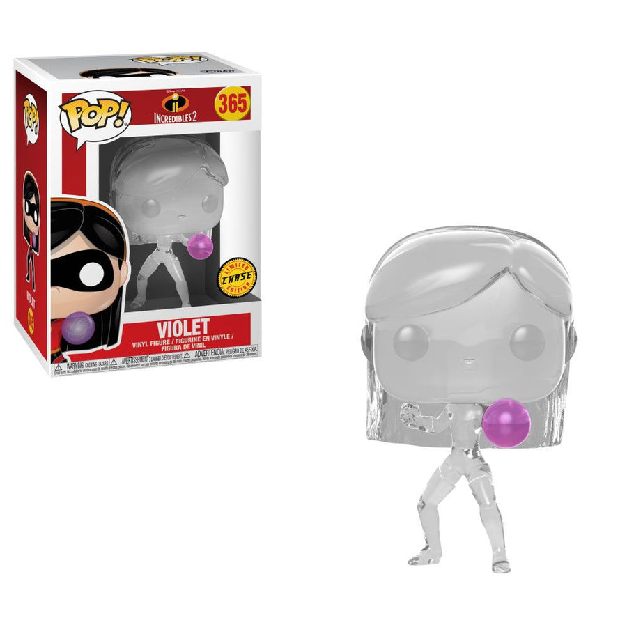 FUNKO POP CHASE DISNEY INCREDIBLES 2 - VIOLET TRANSPARENT 365 BRINDE