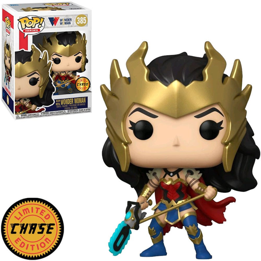 FUNKO POP CHASE HEROES WONDER WOMAN 80 YEARS - WONDER WOMAN (DEATH METAL) 385 BRINDE