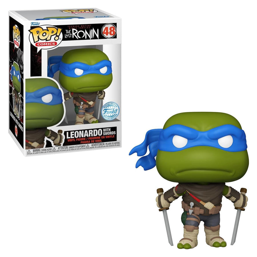 FUNKO POP COMICS TEENAGE MUTANT NINJA TURTLES: THE LAST RONIN EXCLUSIVE - LEONARDO WITH SWORD 48 BRINDE