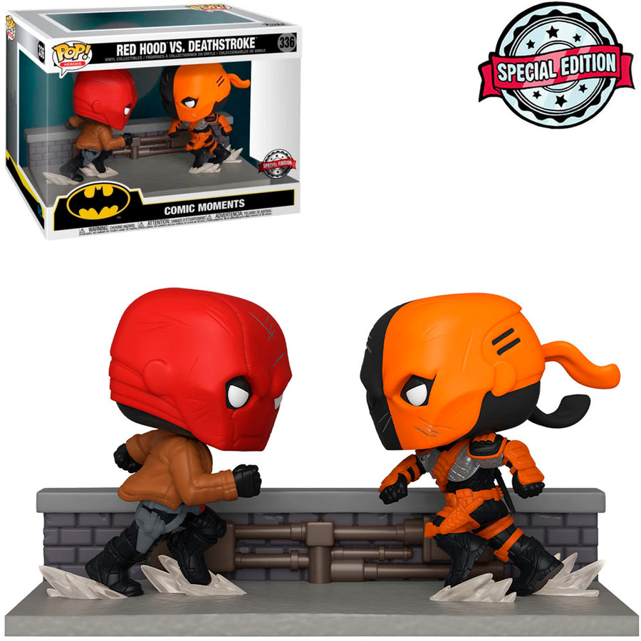 FUNKO POP DC COMIC MOMENTS EXCLUSIVE - RED HOOD VS. DEATHSTROKE 336 BRINDE