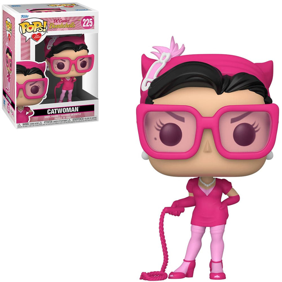 FUNKO POP DC COMICS BOMBSHELLS BREAST CANCER AWARENESS - CATWOMAN 225 BRINDE