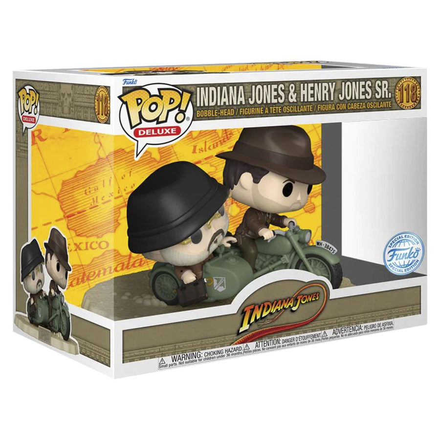 FUNKO POP DELUXE INDIANA JONES EXCLUSIVE - INDIANA JONES & HENRY JONES SR. 118