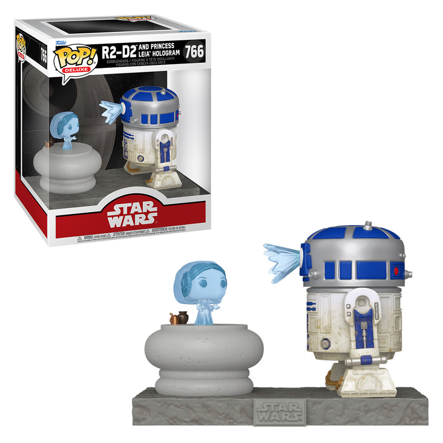 FUNKO POP DELUXE STAR WARS - R2-D2 AND PRINCESS LEIA HOLOGRAM 766