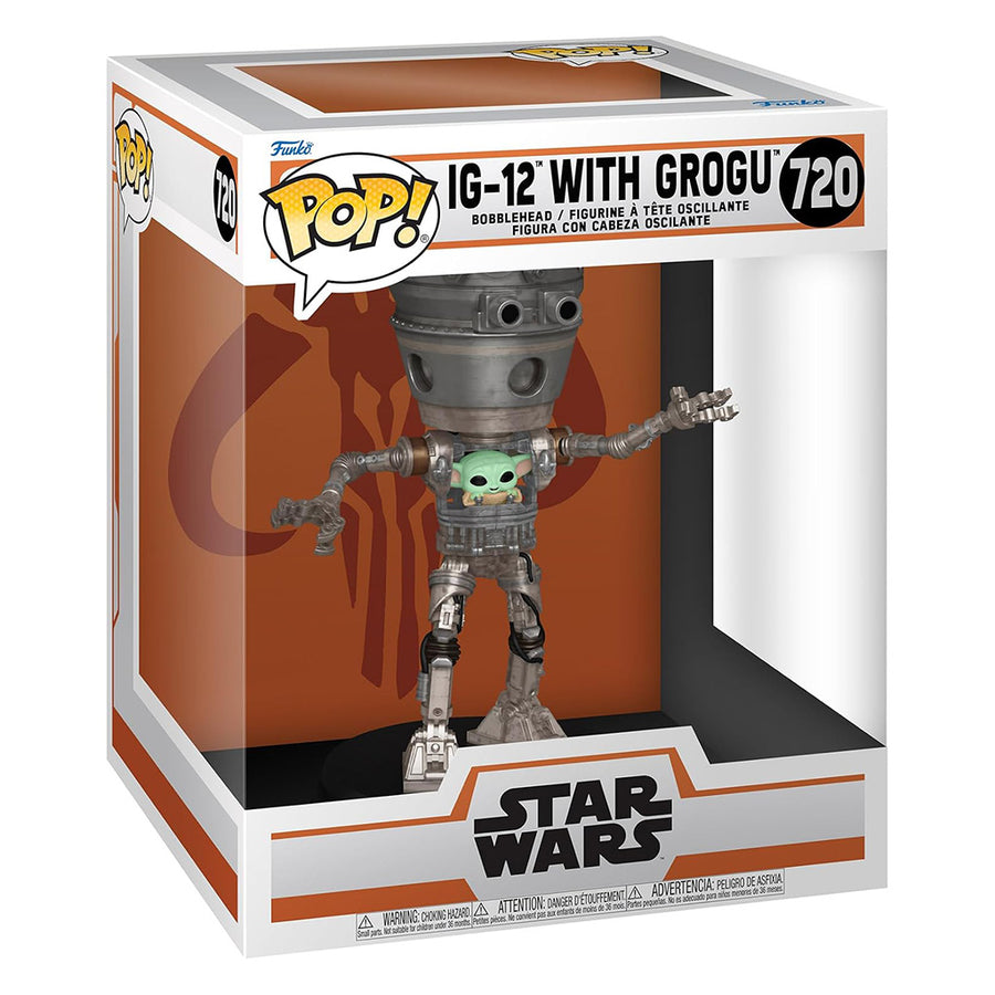 FUNKO POP DELUXE STAR WARS: THE MANDALORIAN - IG-12 WITH GROGU 720
