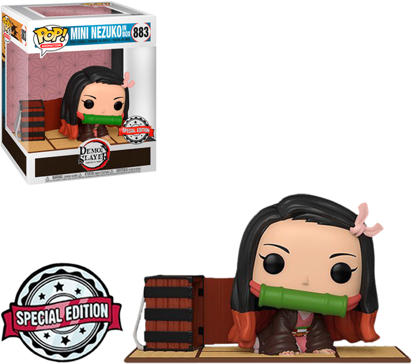 FUNKO POP DEMON SLAYER EXCLUSIVE - NEZUKO KAMADO 883 (DELUXE) BRINDE