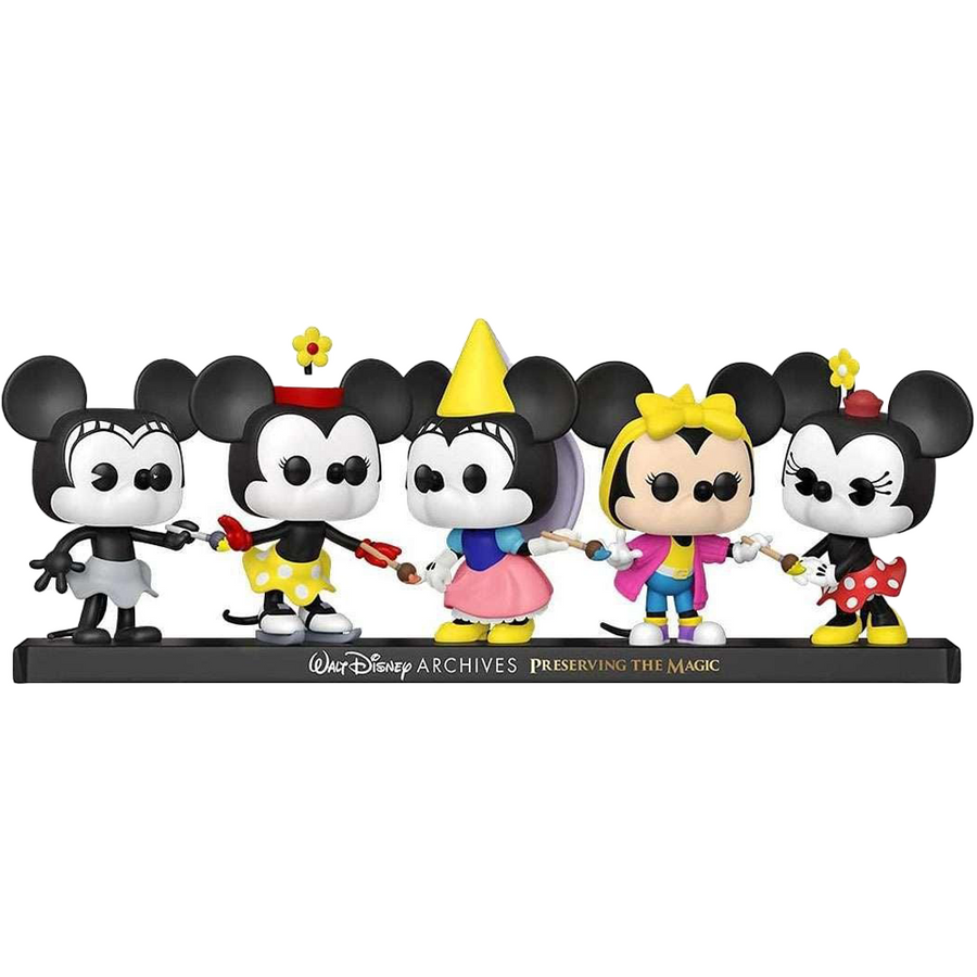 FUNKO POP DISNEY ARCHIVES 50TH ANNIVERSARY - MINNIE MOUSE (5 PACK) BRINDE