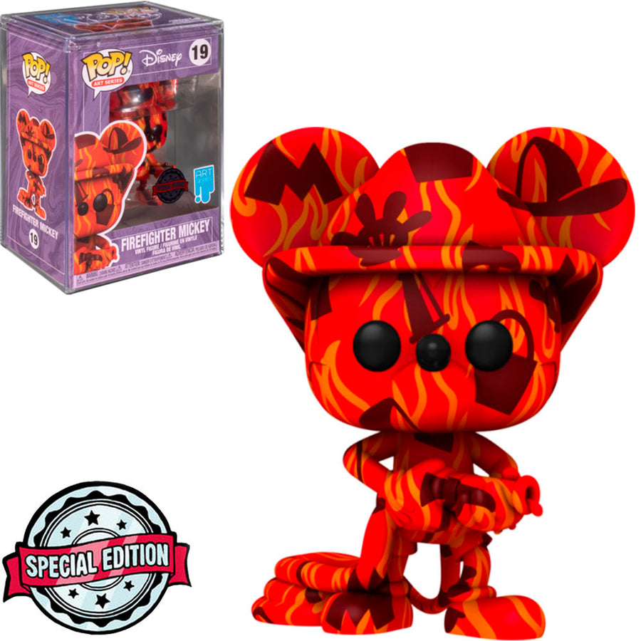 FUNKO POP DISNEY ART SERIES EXCLUSIVE - MICKEY FIREFIGHTER 19 BRINDE