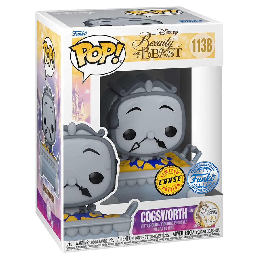 FUNKO POP DISNEY BEAUTY AND THE BEAST 30TH ANNIVERSARY EXCLUSIVE - COGSWORTH IN COBBLER PAN 1138