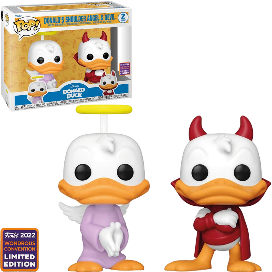 FUNKO POP DISNEY DONALD DUCK - DONALDS SHOULDER ANGEL & DEVIL
