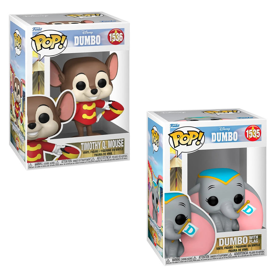FUNKO POP DISNEY DUMBO 3 COMBO - TIMOTHY Q. MOUSE 1536 & DUMBO 1535