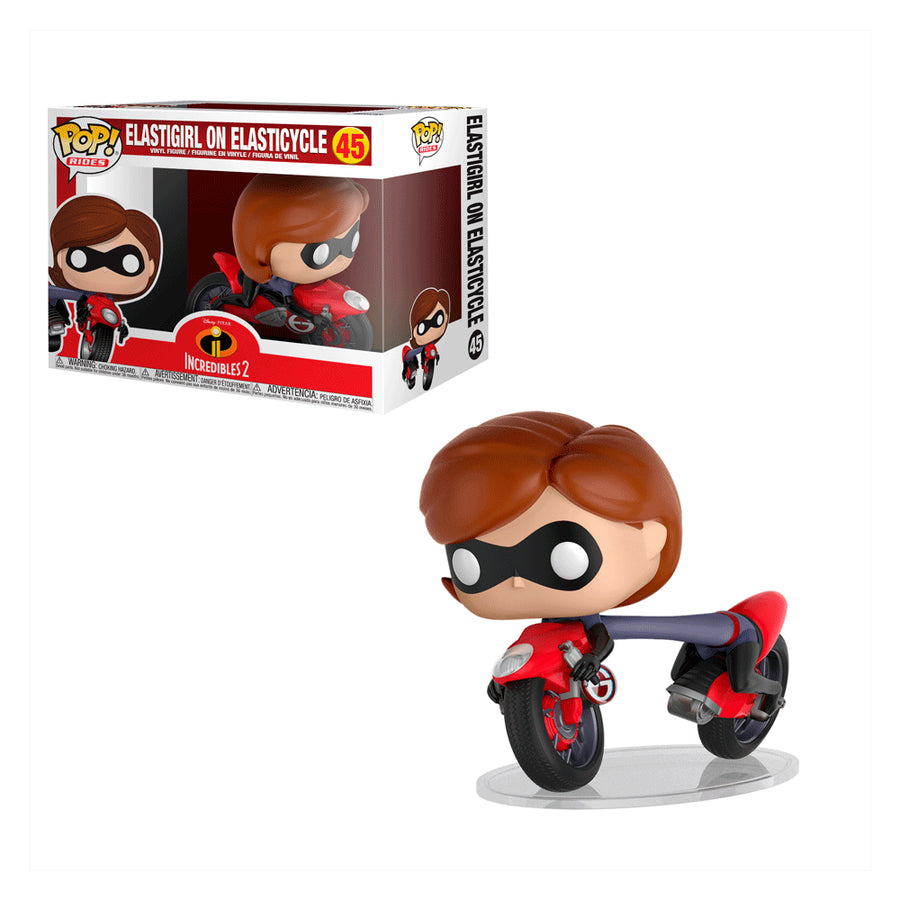 FUNKO POP DISNEY INCREDIBLES 2 *RIDES* ELASTIGIRL ON ALASTICYCLE BRINDE