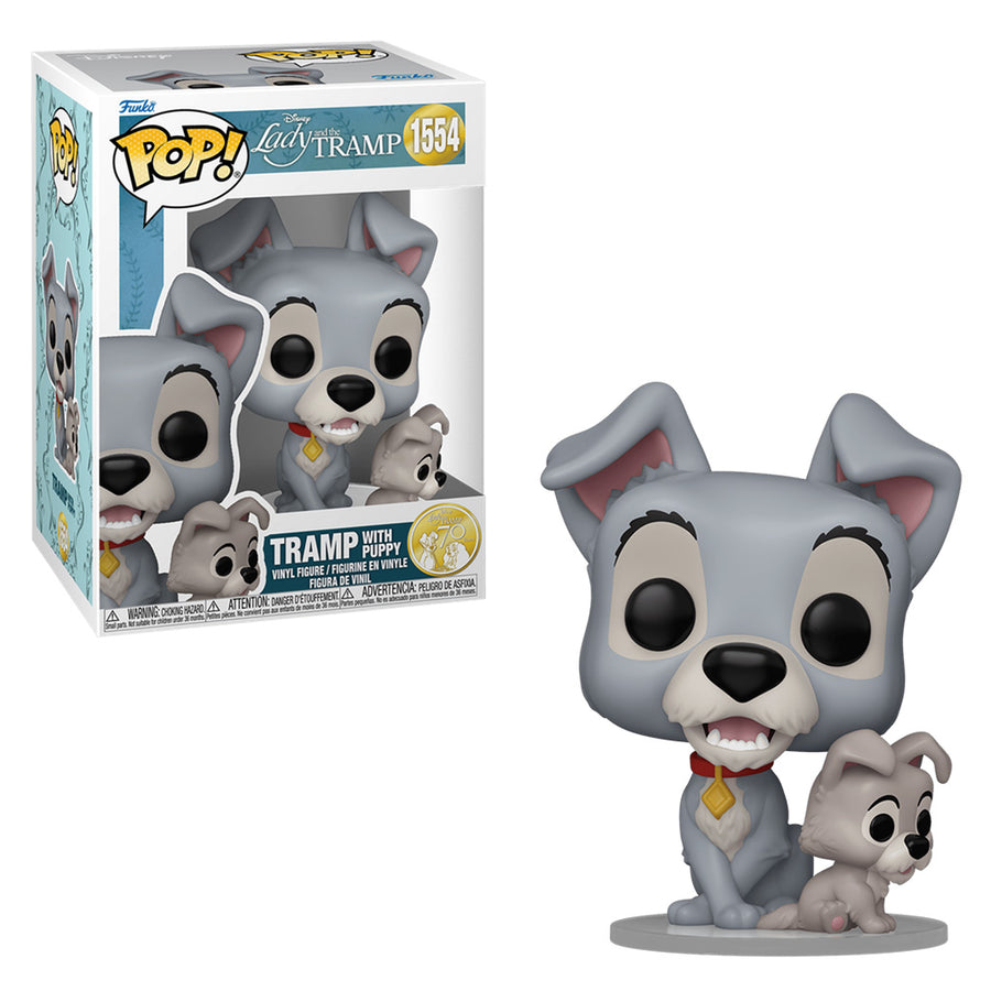 FUNKO POP DISNEY LADY AND THE TRAMP - TRAMP WITH PUPPY 1554 BRINDE