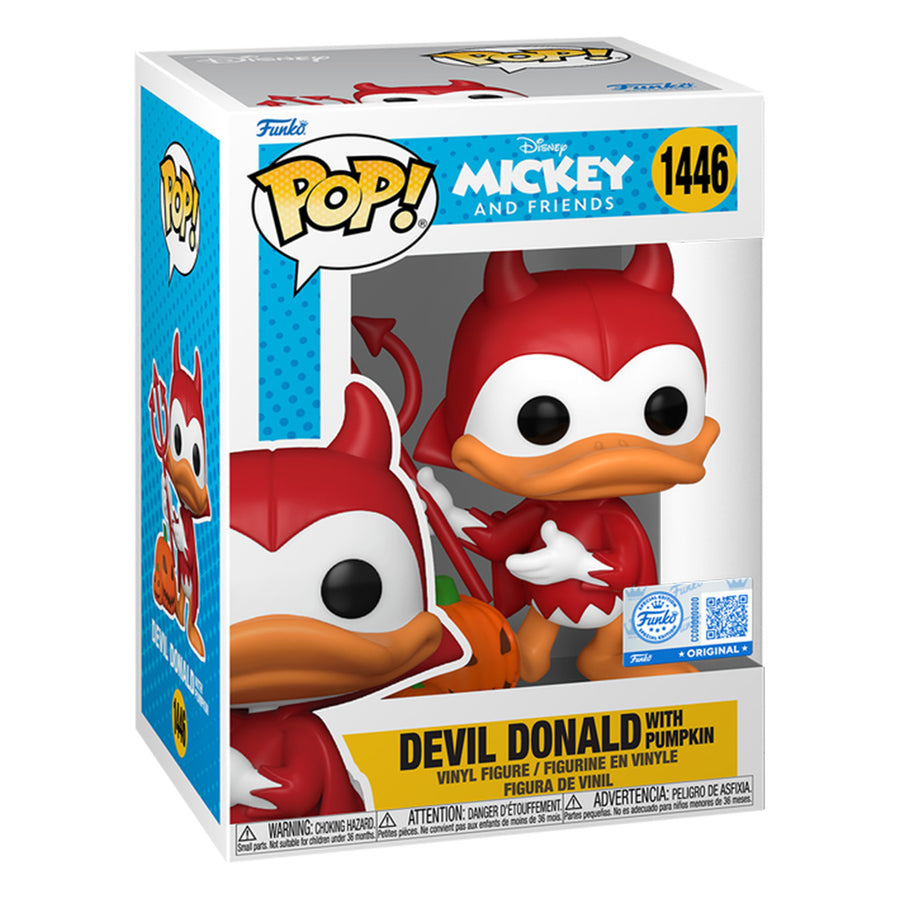 FUNKO POP DISNEY MICKEY AND FRIENDS EXCLUSIVE - DEVIL DONALD WITH PUMPKIN 1446