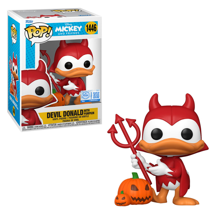 FUNKO POP DISNEY MICKEY AND FRIENDS EXCLUSIVE - DEVIL DONALD WITH PUMPKIN 1446