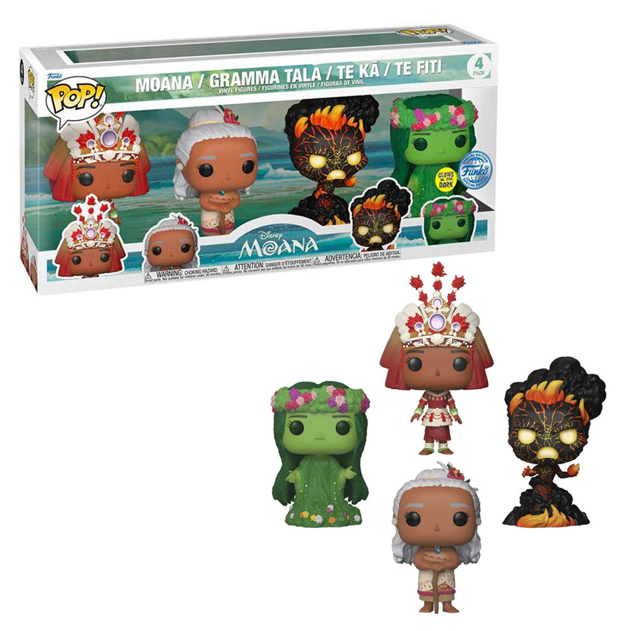 FUNKO POP DISNEY MOANA - MOANA / GRAMMA TALÃ / TE KÃ / TE FITI 4-PACK (69143) BRINDE