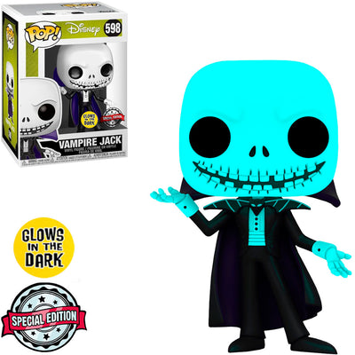 FUNKO POP DISNEY NBC EXCLUSIVE - VAMPIRE JACK 598 (GLOWS IN THE DARK)
