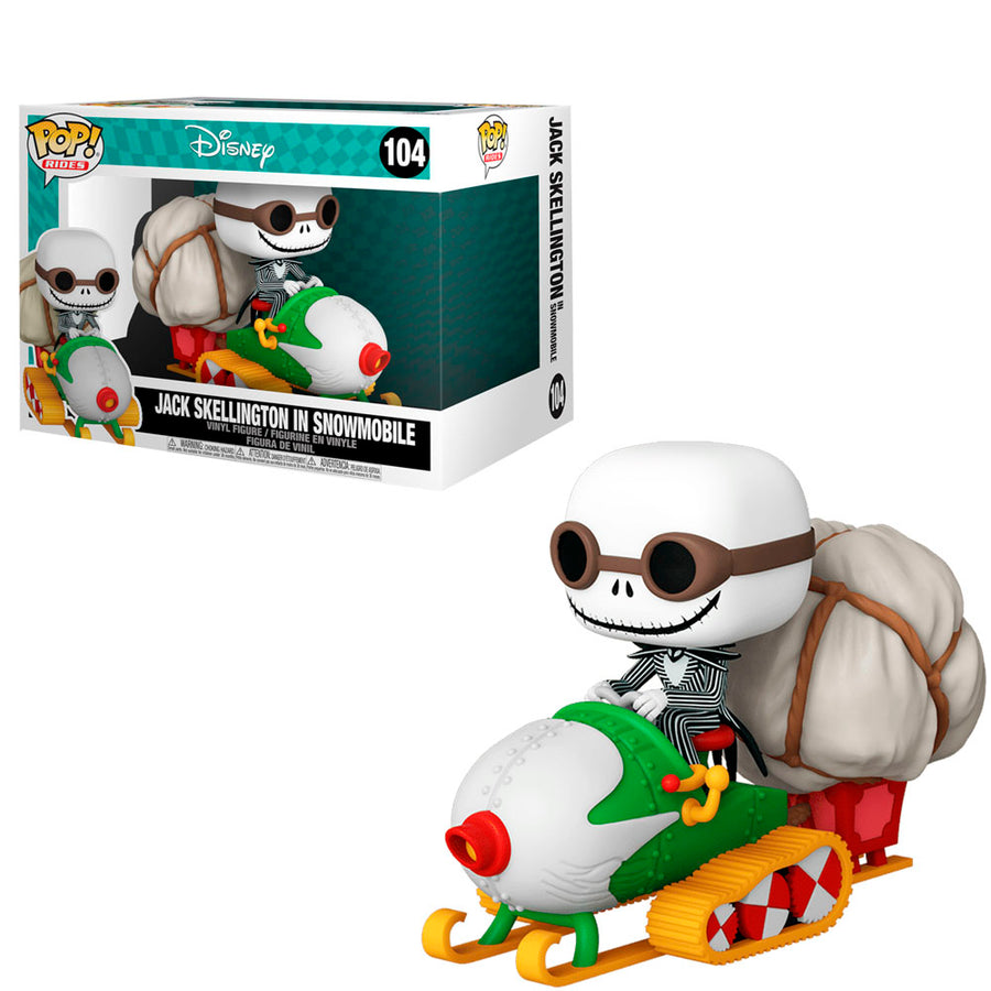 FUNKO POP RIDES DISNEY EXCLUSIVE - JACK SKELLINGTON IN SNOWMOBILE 104 BRINDE