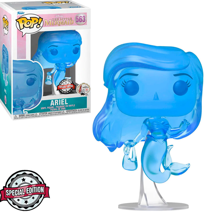 FUNKO POP DISNEY THE LITTLE MERMAID 30TH EXCLUSIVE - TRANSLUCENT BLUE ARIEL 563 BRINDE