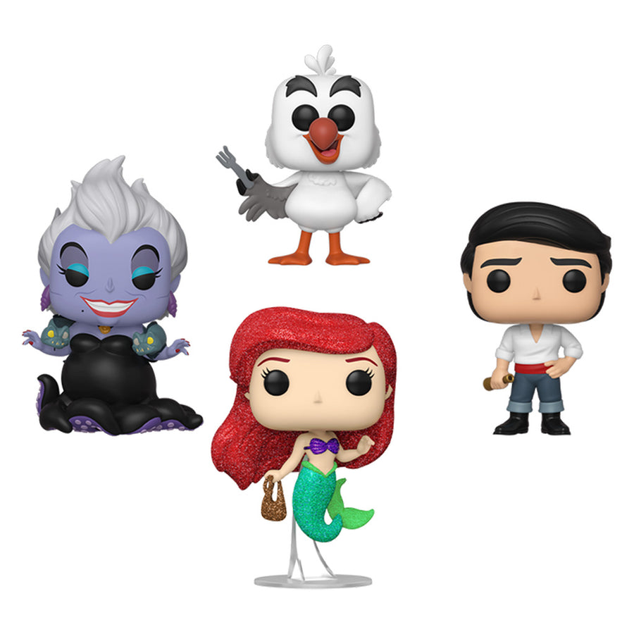 FUNKO POP DISNEY THE LITTLE MERMAID EXCLUSIVE - ARIEL / PRINCE ERIC / SCUTTLE / URSULA 4-PACK