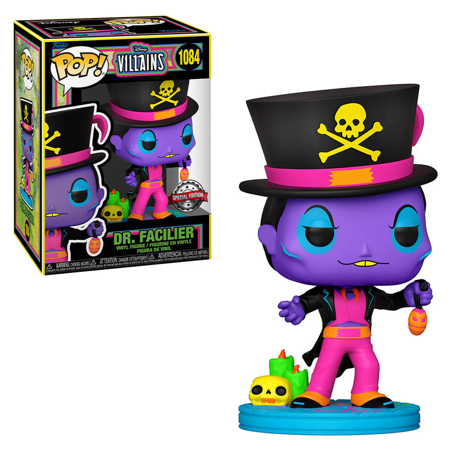 FUNKO POP DISNEY VILLAINS BLACK LIGHT - DR.FACILIER 1084 BRINDE