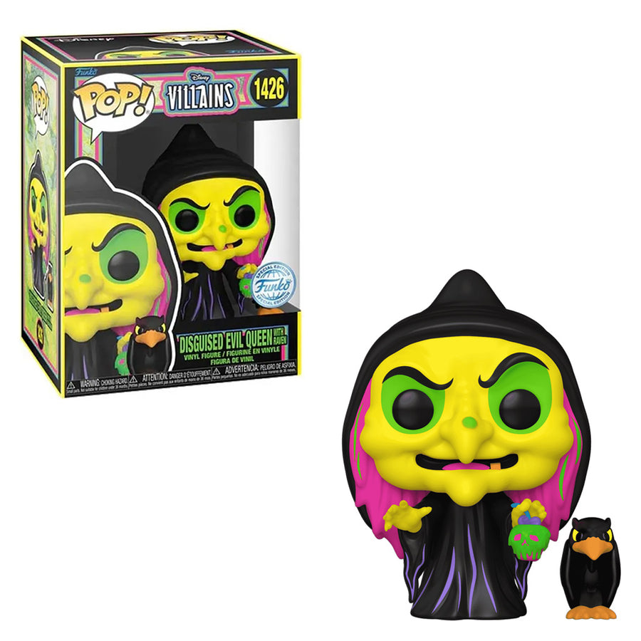 FUNKO POP DISNEY VILLAINS EXCLUSIVE - DISGUISED EVIL QUEEN WITH RAVEN 1426 BRINDE