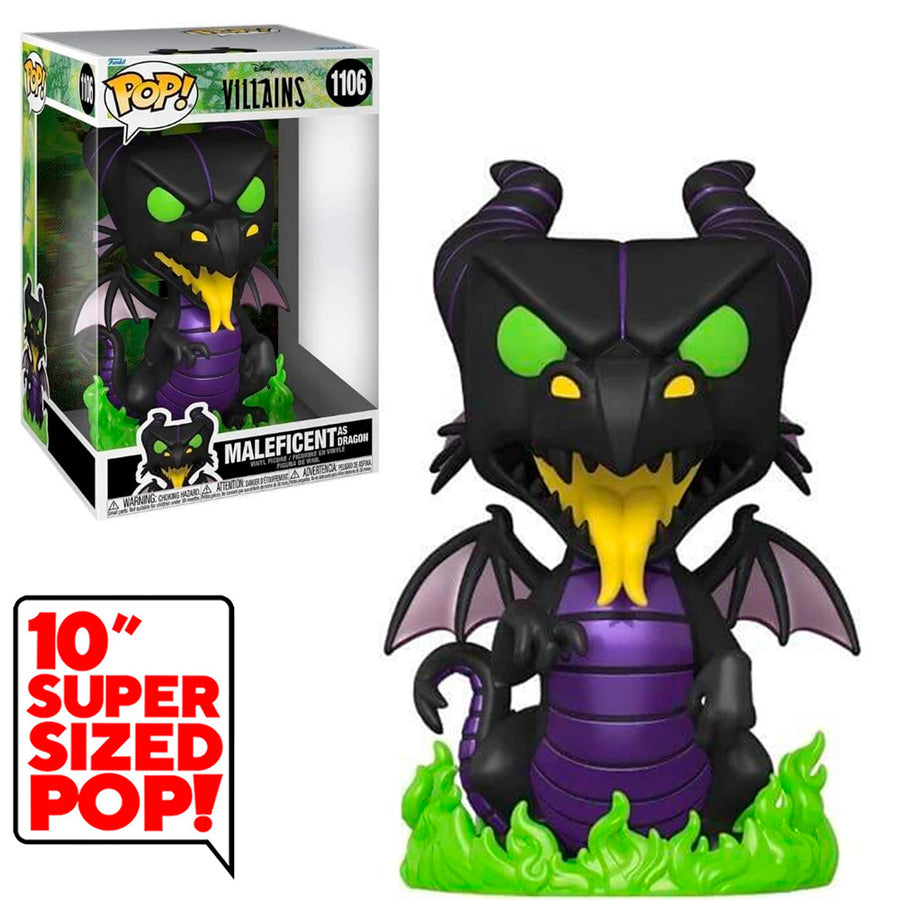 FUNKO POP DISNEY VILLAINS - MALEFICENT DRAGON 1106 (SUPER SIZED 10