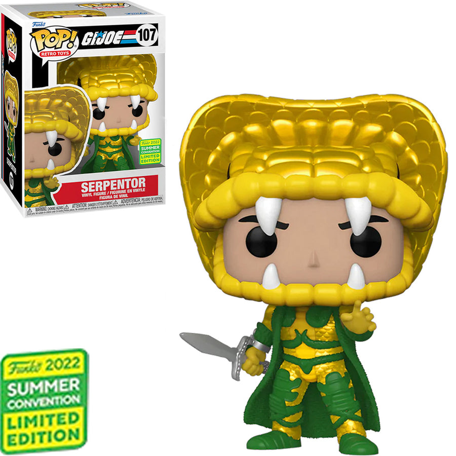 FUNKO POP G.I. JOE EXCLUSIVE - SERPENTOR 107 (SDCC 2022) BRINDE