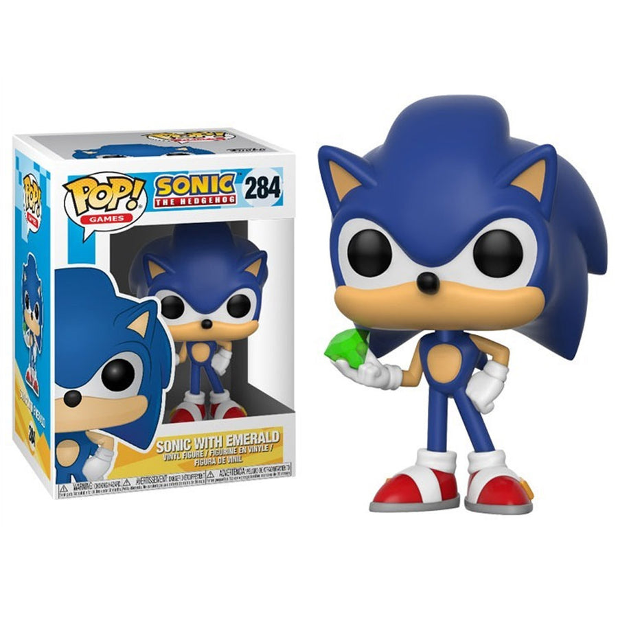 FUNKO POP GAMES SONIC - SONIC WITH EMERALD 284 BRINDE
