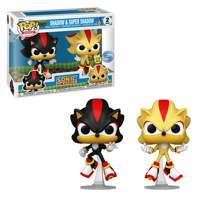 FUNKO POP GAMES SONIC THE HEDGEHOG - SHADOW & SUPER SHADOW 2-PACK (71326) BRINDE
