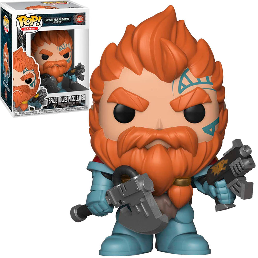 FUNKO POP GAMES WARHAMMER 40K - SPACE WOLVES PACK LEADER 502 BRINDE