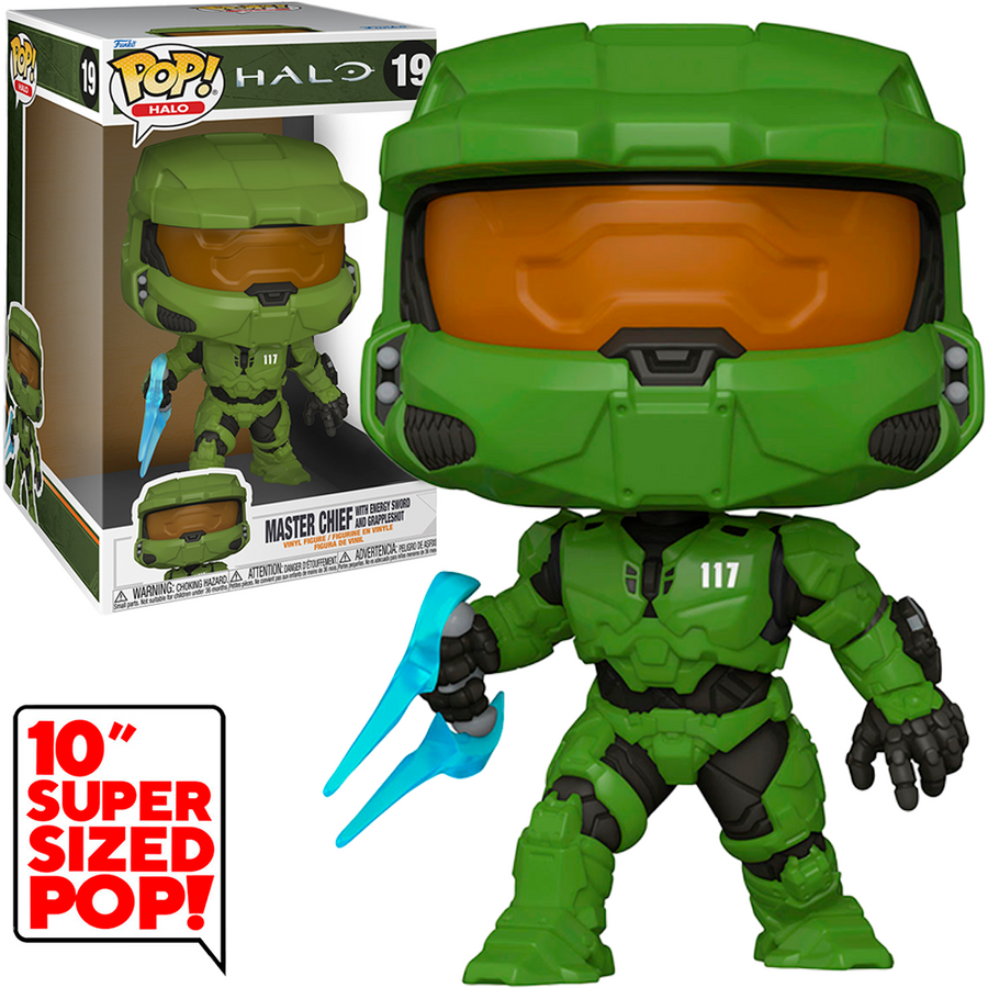 FUNKO POP HALO - MASTER CHIEF 19 (SUPER SIZED 10'') BRINDE