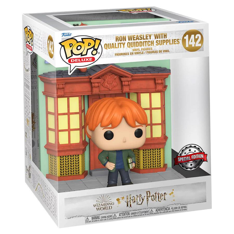 FUNKO POP HARRY POTTER - RON WEASLEY WITH QUALITY QUIDDITCH SUPPLIES 142 (DELUXE)
