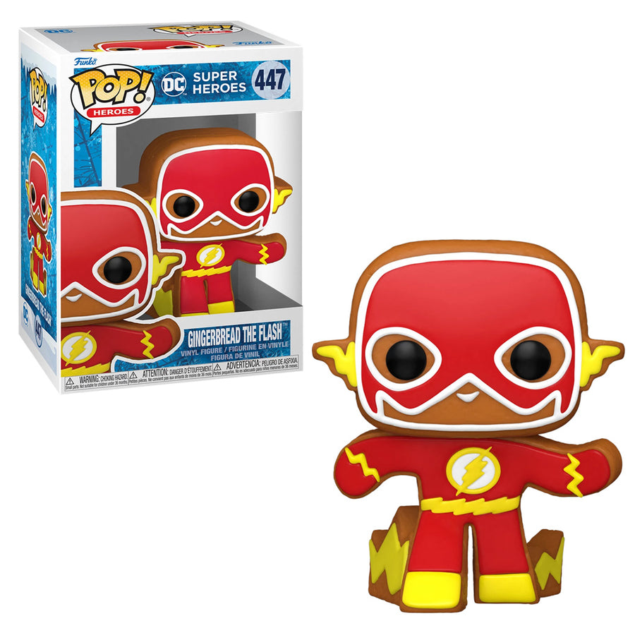 FUNKO POP HEROES DC HOLIDAY - THE FLASH GINGERBREAD 447 BRINDE