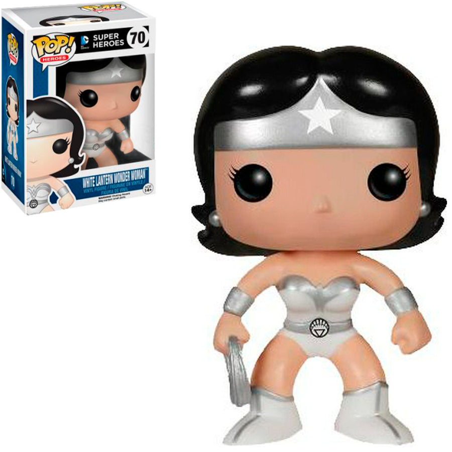 FUNKO POP HEROES DC SUPER HEROES EXCLUSIVE - WHITE LANTERN WONDER WOMAN 70 BRINDE