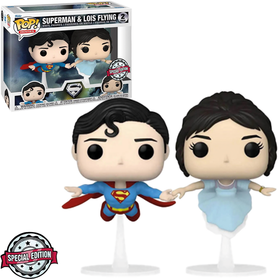 FUNKO POP HEROES DC SUPERMAN EXCLUSIVE - SUPERMAN & LOIS FLYING (2 PACK) BRINDE