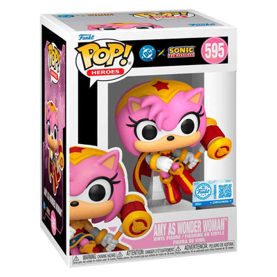 FUNKO POP HEROES DC X SONIC THE HEDGEHOG EXCLUSIVE - AMY AS WONDER WOMAN 595