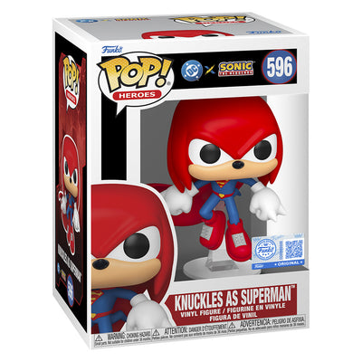 FUNKO POP HEROES DC X SONIC THE HEDGEHOG EXCLUSIVE - KNUCKLES AS SUPERMAN 596