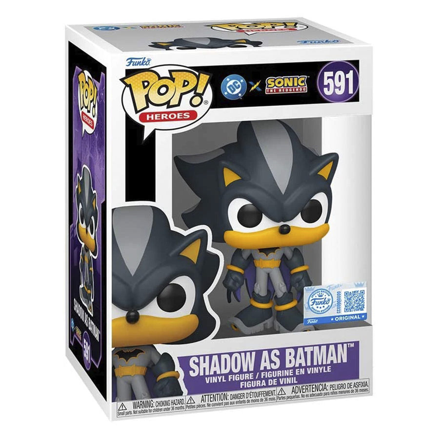 FUNKO POP HEROES DC X SONIC THE HEDGEHOG EXCLUSIVE - SHADOW AS BATMAN 591