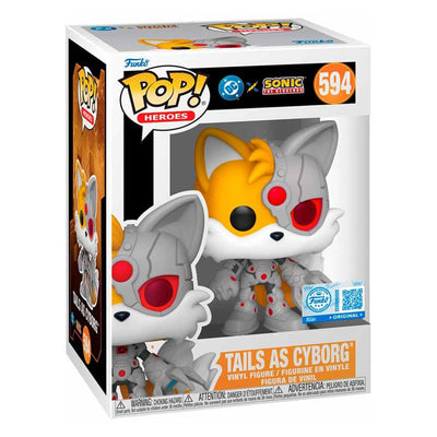 FUNKO POP HEROES DC X SONIC THE HEDGEHOG EXCLUSIVE - TAILS AS CYBORG 594