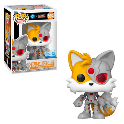 FUNKO POP HEROES DC X SONIC THE HEDGEHOG EXCLUSIVE - TAILS AS CYBORG 594