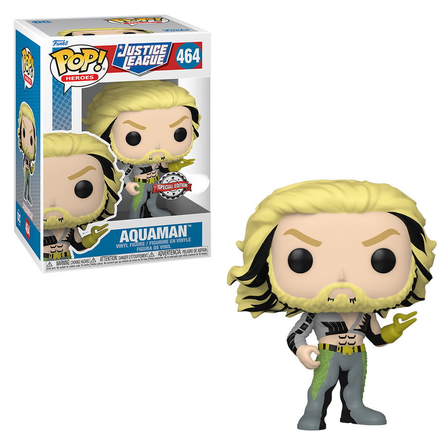 FUNKO POP HEROES JUSTICE LEAGUE EXCLUSIVE - AQUAMAN 464 BRINDE