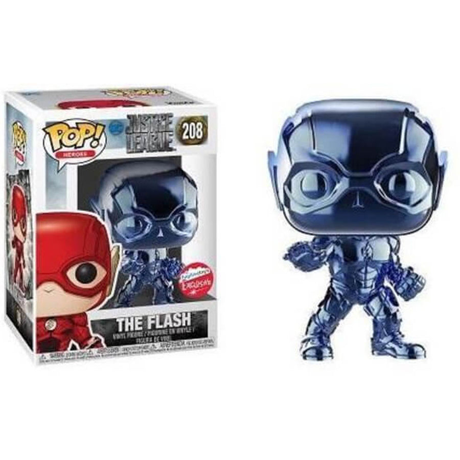 FUNKO POP HEROES JUSTICE LEAGUE - THE FLASH BLUE CHROME 208 BRINDE