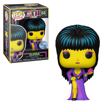 FUNKO POP ICONS ELVIRA 40TH YEARS EXCLUSIVE - ELVIRA 68 (BLACKLIGHT)