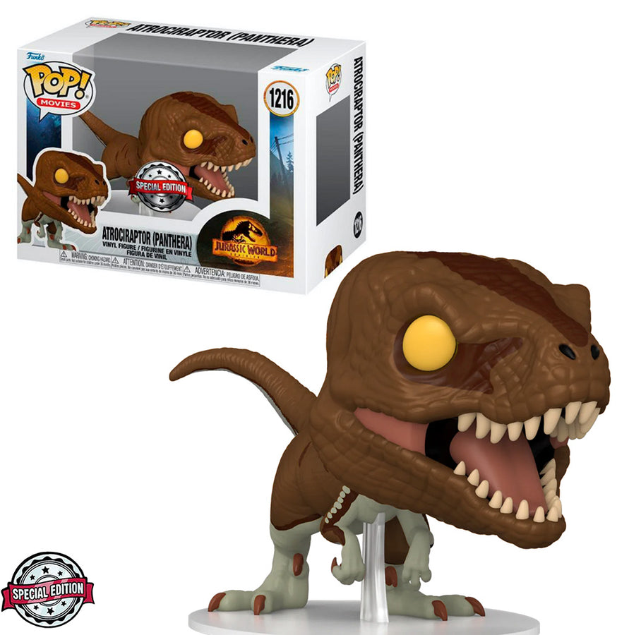 FUNKO POP JURASSIC WORLD DOMINION EXCLUSIVE - ATROCIRAPTOR PANTHERA 1216 BRINDE