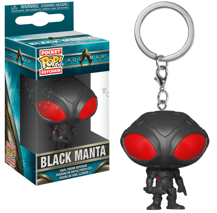FUNKO POP - KEYCHAIN AQUAMAN BLACK MANTA BRINDE