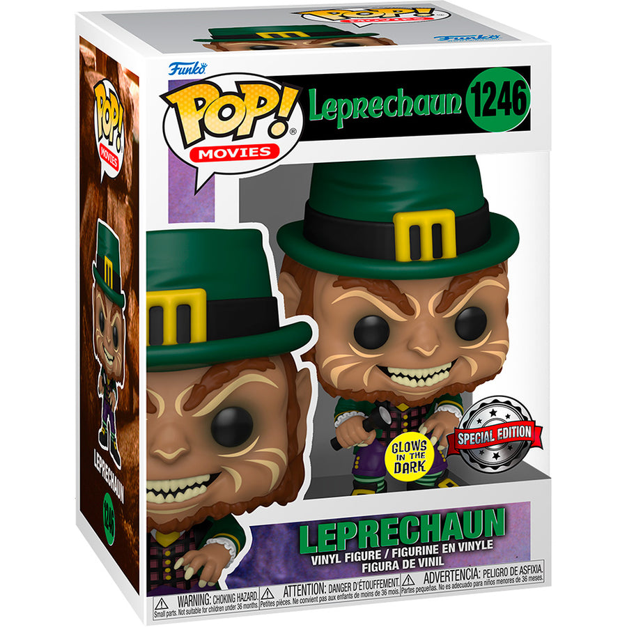 FUNKO POP LEPRECHAUN EXCLUSIVE - LEPRECHAUN W/FLASHLIGHT 1246 (GLOWS IN THE DARK)