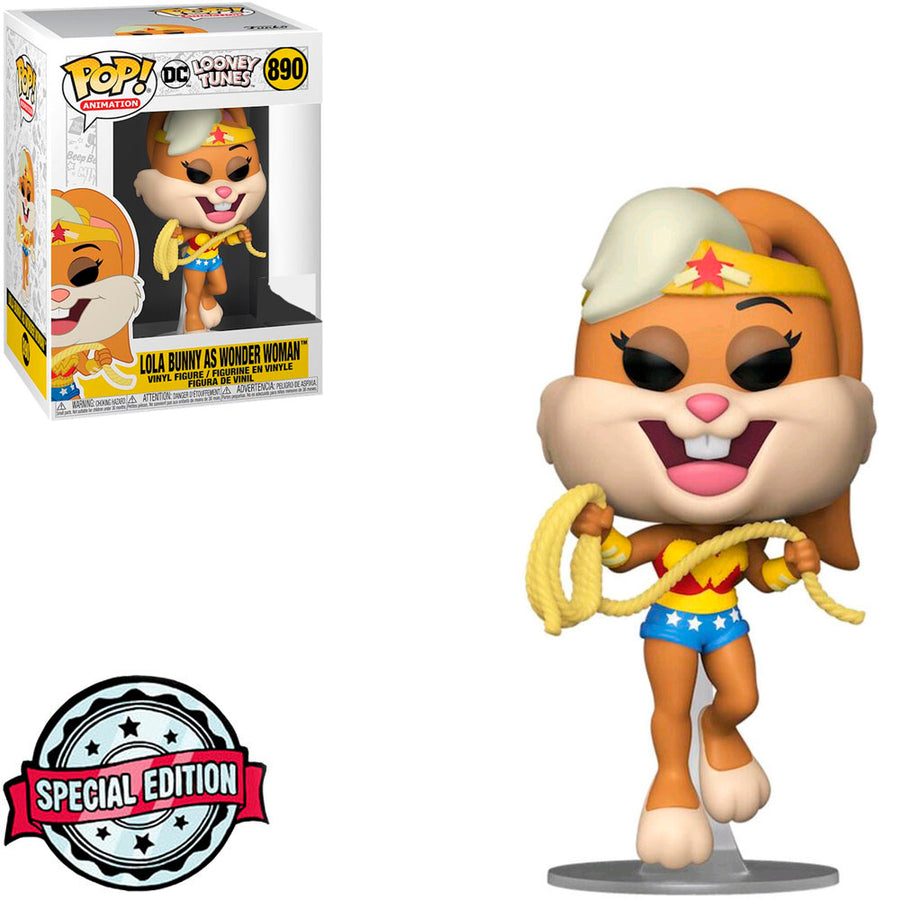 FUNKO POP LOONEY TUNES DC COMICS EXCLUSIVE - LOLA BUNNY AS WONDER WOMAN 890