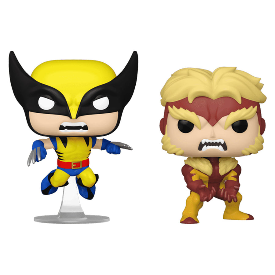 FUNKO POP MARVEL 50 ANIVERSARIO X-MEN EXCLUSIVO - WOLVERINE Y DIENTES DE SABLE PACK DE 2 (77598)