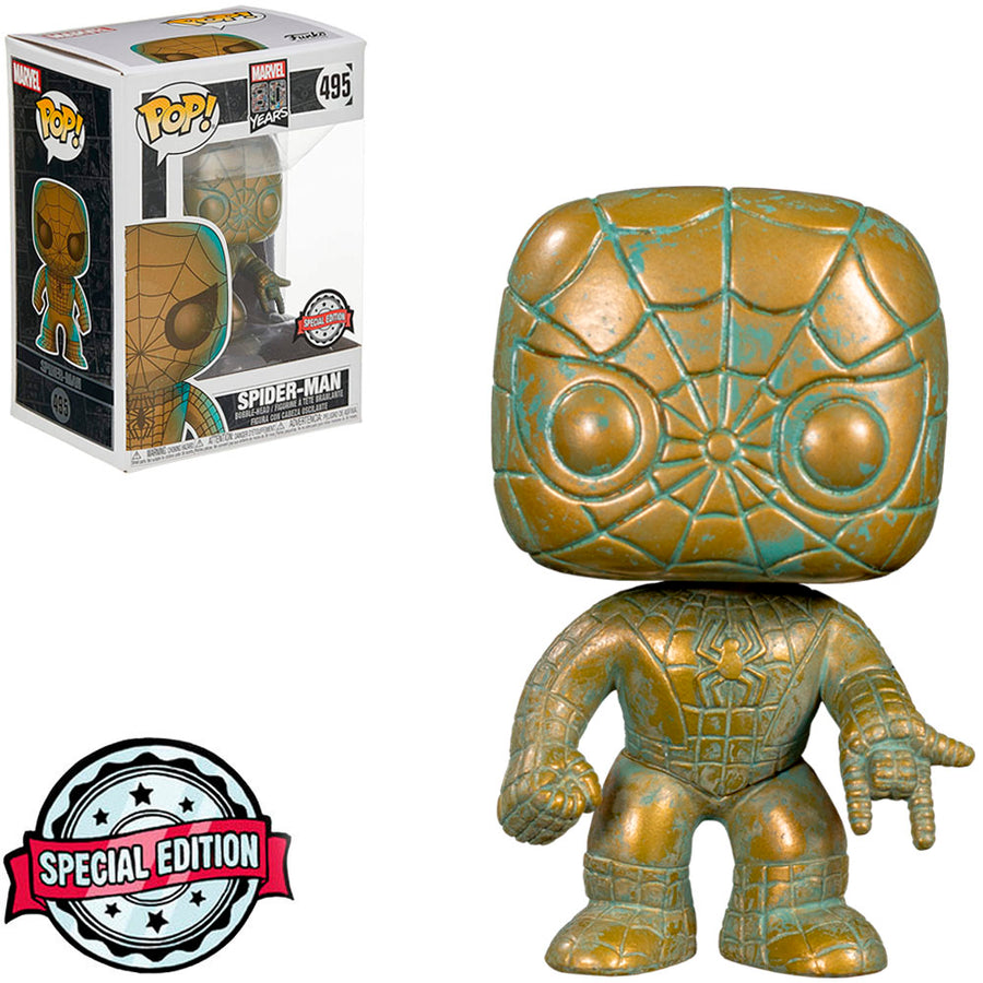 FUNKO POP MARVEL 80 YEARS EXCLUSIVE - SPIDER-MAN PATINA 495 BRINDE
