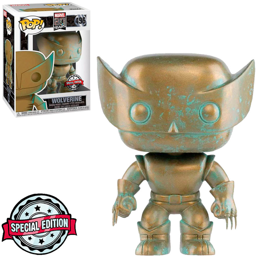 FUNKO POP MARVEL 80 YEARS EXCLUSIVE - X-MEN WOLVERINE PATINA 496 BRINDE